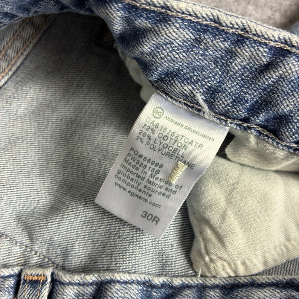 AG Adriano Goldschmied Size 34x28 Ex-Boyfriend Slim Slouchy Jeans Light Wash - Picture 4 of 9